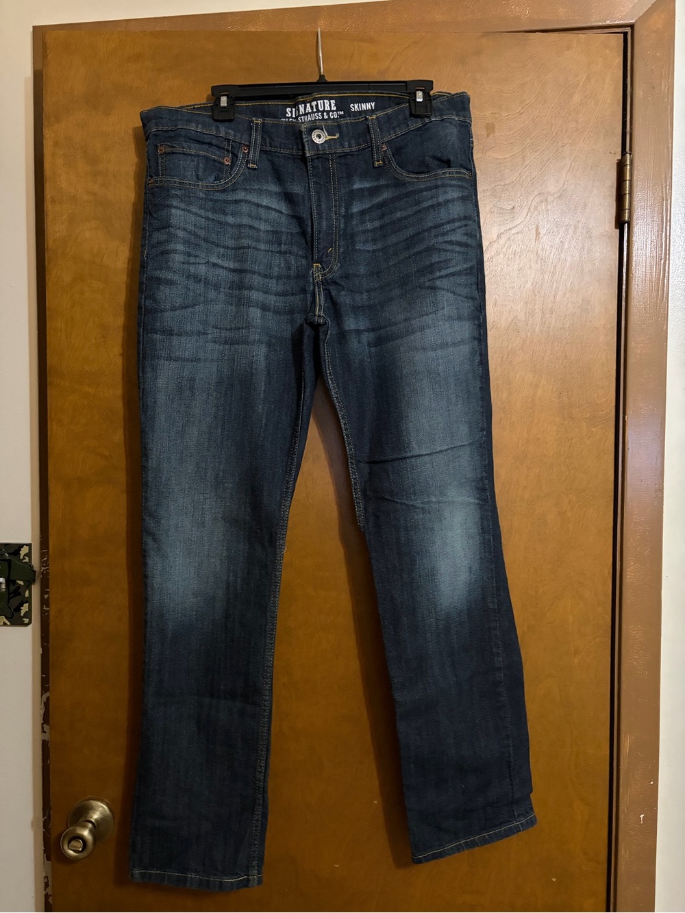 Signature Men’s Skinny Jeans in Dark Indigo Wash